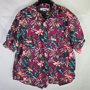 Old Navy Slim Fit Hawaiian Shirt Sz XXL Big & Tall Summer Vacation Tropical